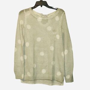 Lauren Conrad Circle Print Scoopneck Knit Ethereal Sweater (Antique Romance)
